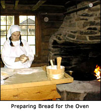 Preparing bread for the waiting fire