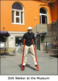 Stilt Walker at the Science Museum