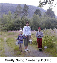 Family Going Blueberry Picking