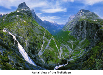 Aerial View of the Trollstigen Road