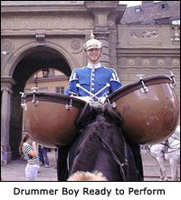 Drummer Boy Ready to Perform