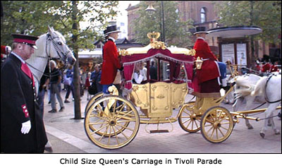 Child Size Queen's Carriage in Tivoli Parade